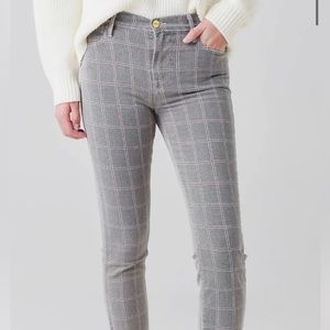 Frame Le High skinny crop jean plaid